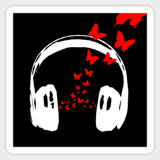 Banksy Street Art Style Music Butterfly Sticker